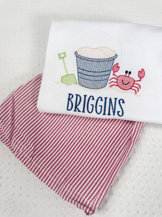 Embroidered Beach Crab T-Shirt