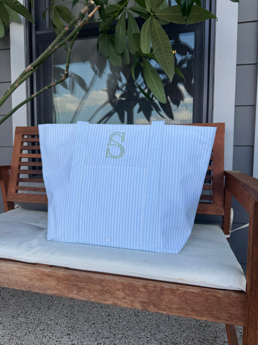 TRVL BLUE PIMLICO STRIPE JUMBO TOTE