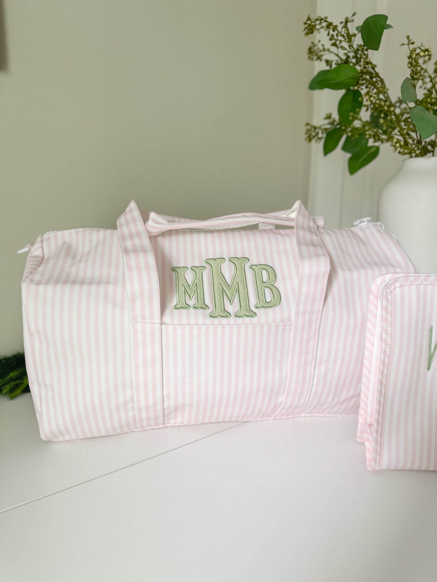 TRVL PINK PIMLICO STRIPE WEEKENDER DUFFEL