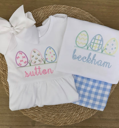 Embroidered Easter Egg Dress/Tee