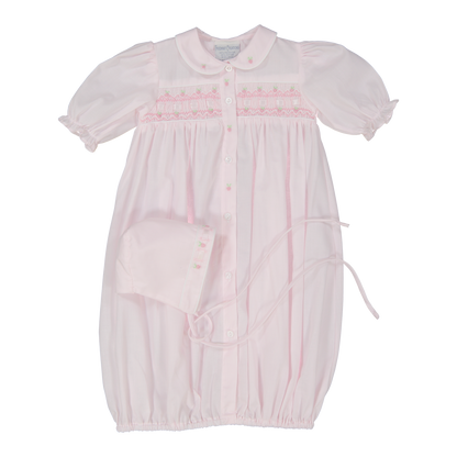 Ribbon Smocked Take Home Gown with Hat