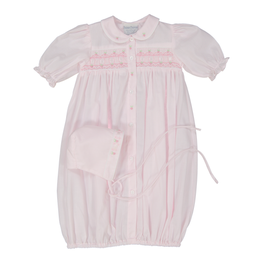 Ribbon Smocked Take Home Gown with Hat