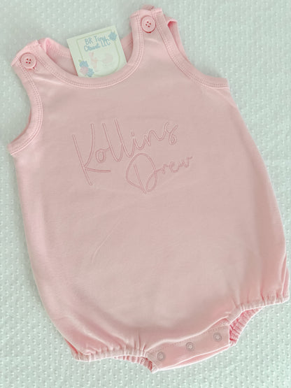 Pink Embroidered monochromatic name Bubble