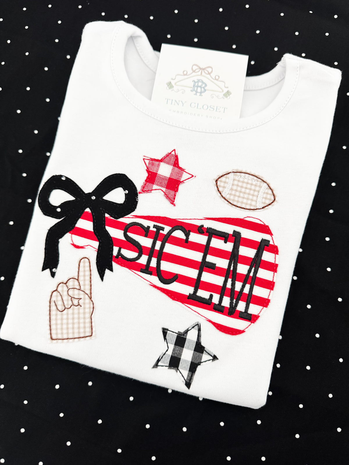 Girls Embroidered Appliqué Team Shirt - Completely Customizable