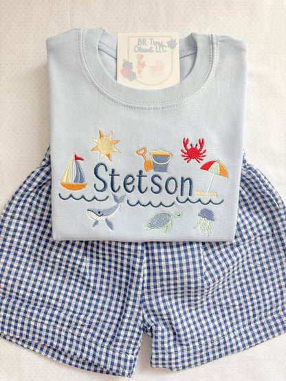 Embroidered Everyday Name Shirt/Short/Set