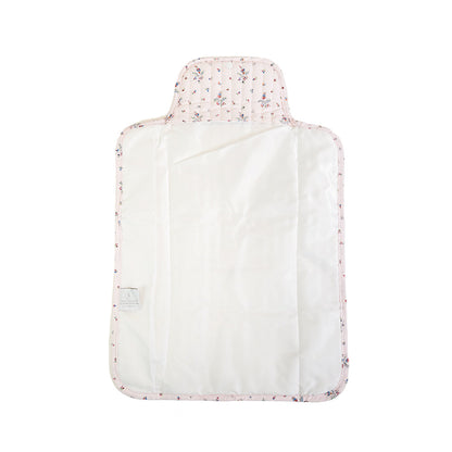 TRVL PINK FLEURIE QUILTED DIAPER BAG, CHANGING PAD AND EVERYDAY BAG SET
