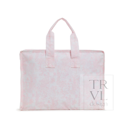 TRVL Overnite Tote Pink Bunny Toile
