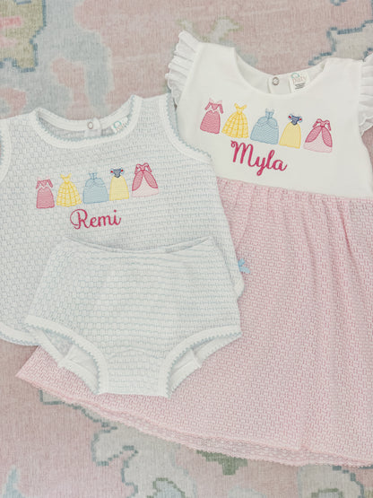 Eyelet Trim Toddler Dress