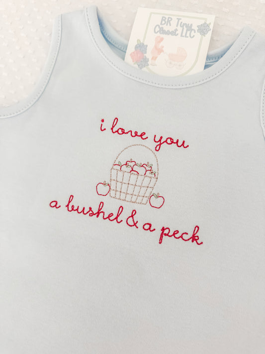 Boys I love you a bushel & a peck tank Bubble