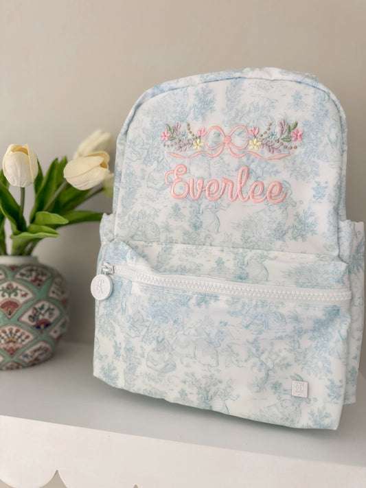 TRVL BLUE TOILE MINI BACKPACK