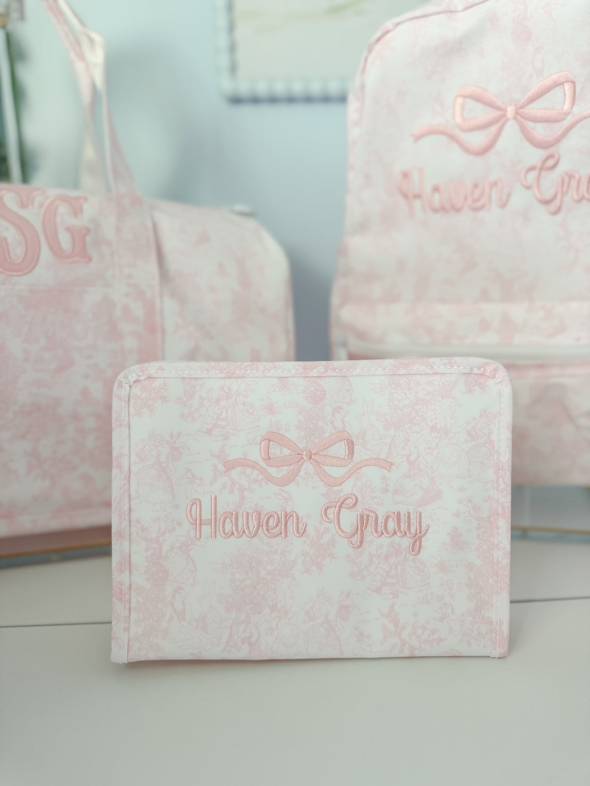 TRVL Pink Bunny Toile Roadies