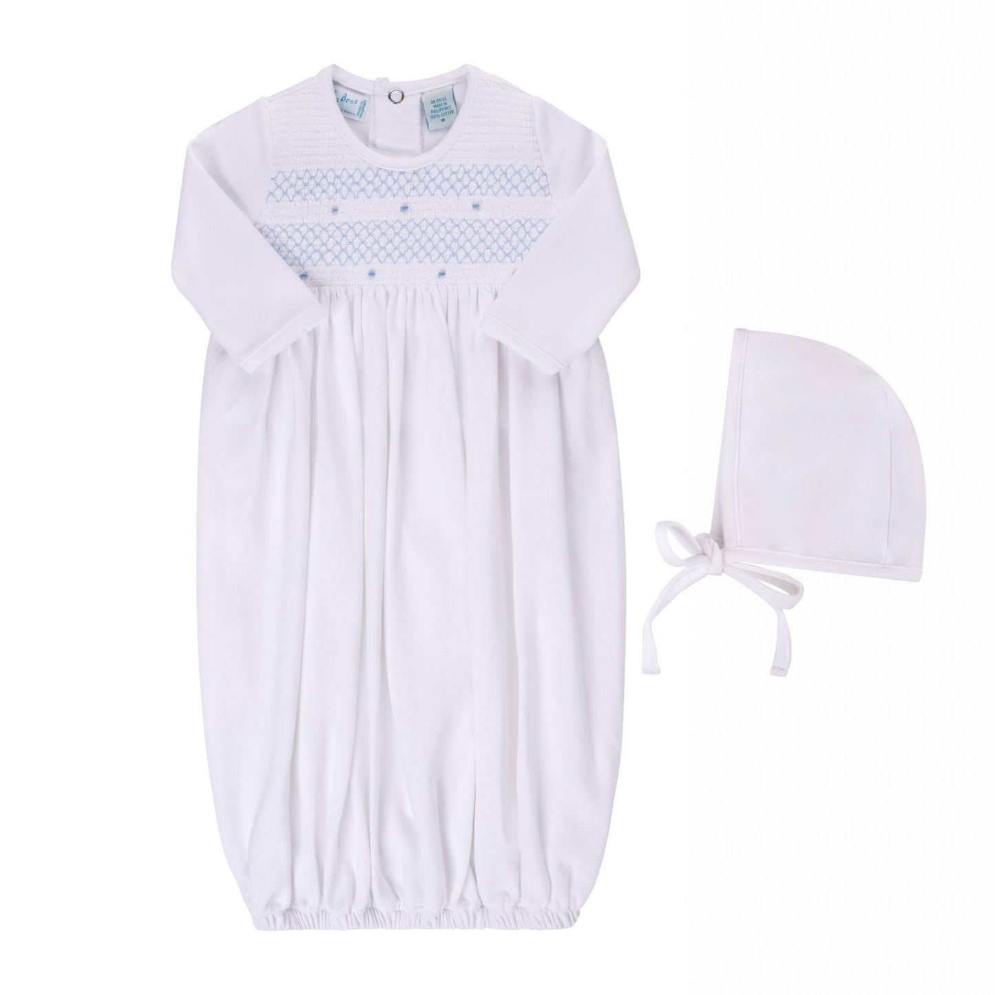 Smocked Bullion Gown w/Hat