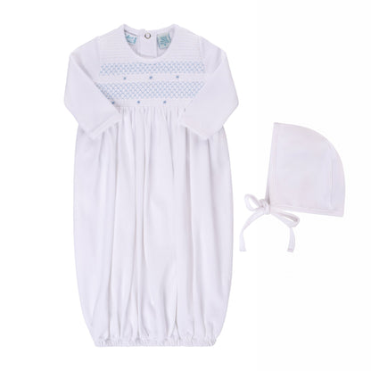 Smocked Bullion Gown w/Hat