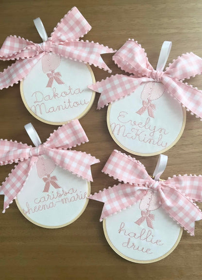 Embroidered Classic Bonnet Ornament