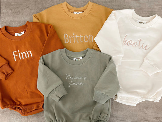Embroidered Sage Sweatshirt Bubble