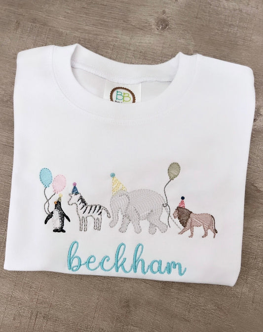 Embroidered Calling All Party Animals Tee