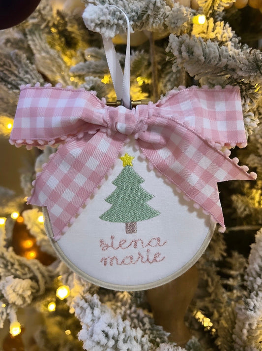Embroidered Christmas Tree Ornament