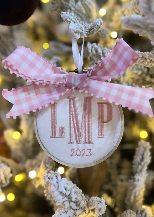 Embroidered Christmas Baby Ornament