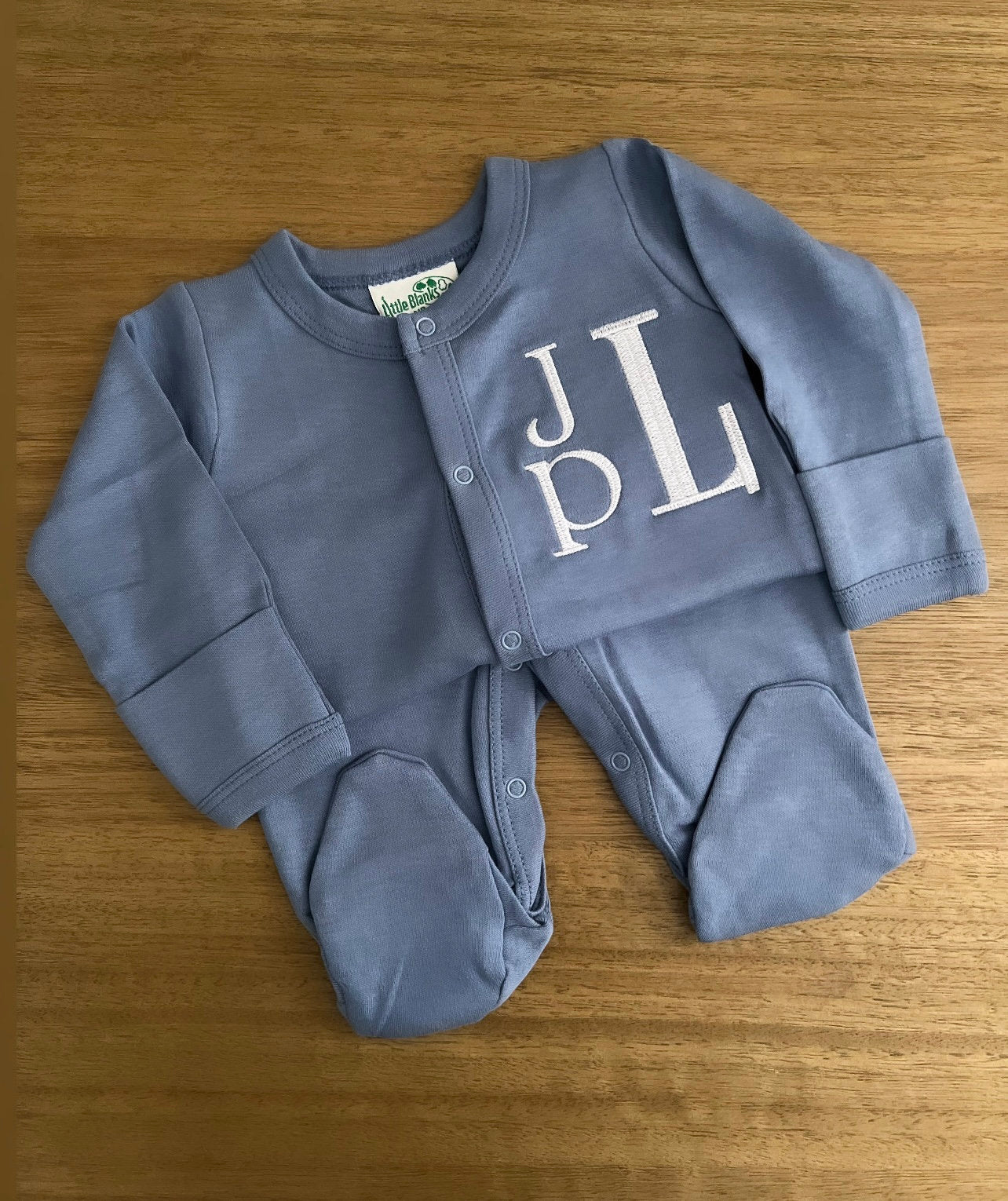 Embroidered Slate Blue Coming Home Outfit