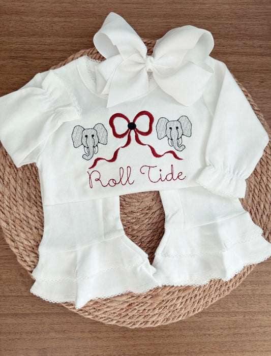 Roll Ride White Ruffle Romper