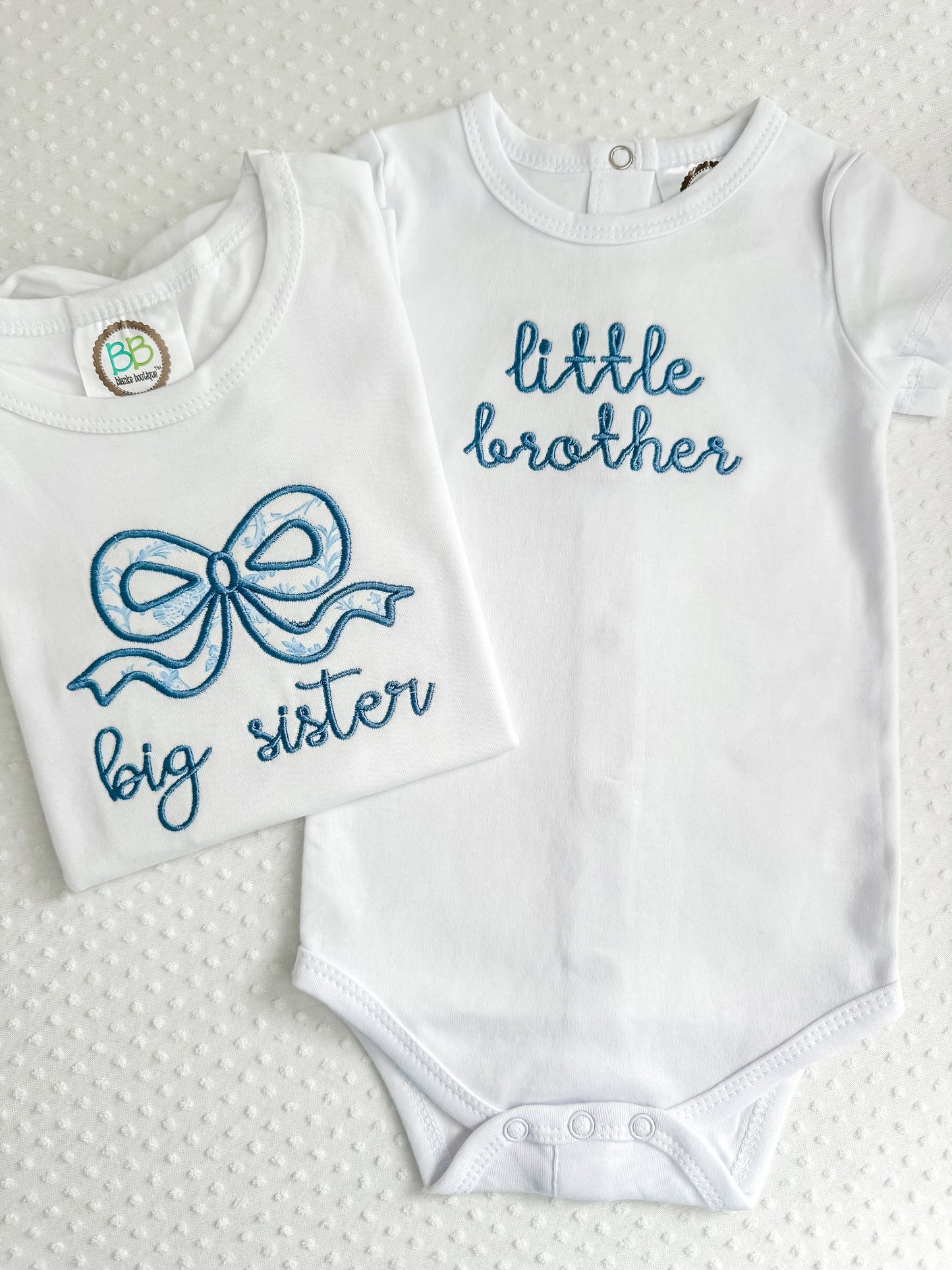 Embroidered Big Sister/ Little Brother outfits