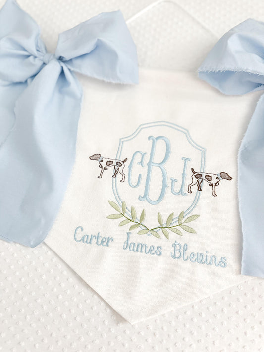 Embroidered Boys Pup Banner